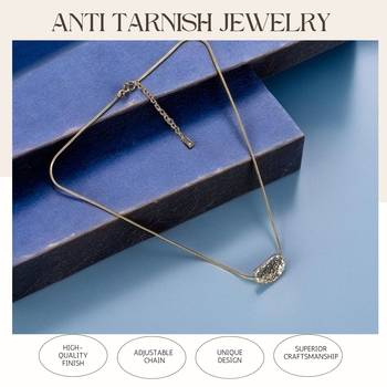 Steel toned anti-tarnish daily useable western look chain pendant 3