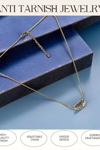 Steel toned anti-tarnish daily useable western look chain pendant