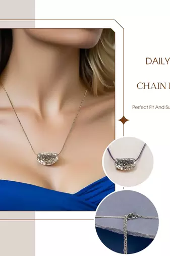 Steel toned anti-tarnish daily useable western look chain pendant