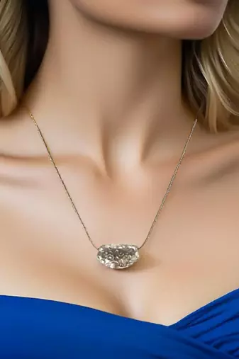 Steel toned anti-tarnish daily useable western look chain pendant