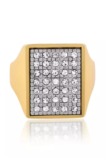 Memoir brass goldplated lab diamond moissanite men engagement wedding men fashion jewellery finger ring