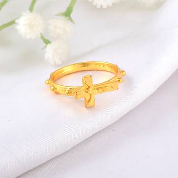 Dzine Trendz Brass Ring Gold Plated 1