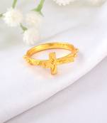Dzine Trendz Brass Ring Gold Plated