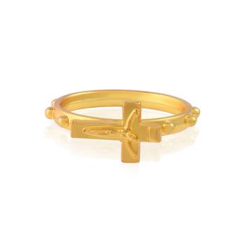 Dzine Trendz Brass Ring Gold Plated 2