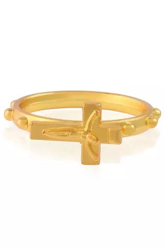 Dzine Trendz Brass Ring Gold Plated