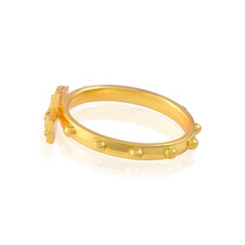 Dzine Trendz Brass Ring Gold Plated 3