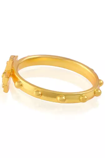 Dzine Trendz Brass Ring Gold Plated