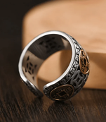 Memoir brass gold & silver dual colour two tone five emperor chinese attract money good luck men women