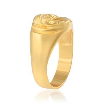 Memoir brass 1 gram gold plated shirdi sai baba thick & heavy 4.50 gms strong finger ring hindu men women 2