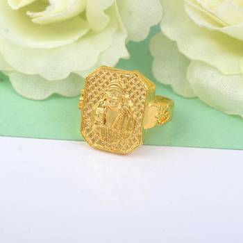 Memoir gold plated shirdi sai baba finger ring men temple jewellery hindu god 1