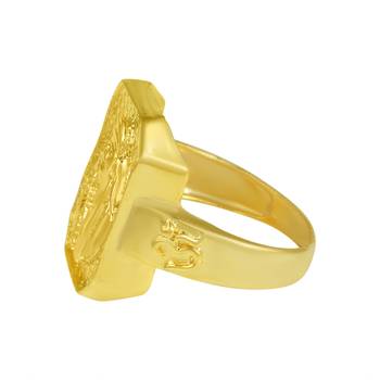 Memoir gold plated shirdi sai baba finger ring men temple jewellery hindu god 2