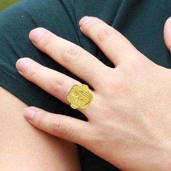 Memoir gold plated shirdi sai baba finger ring men temple jewellery hindu god 4