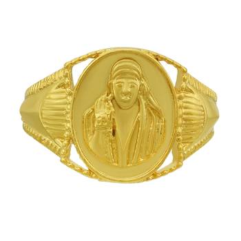 Memoir gold plated shirdi sai baba finger ring men women temple jewellery hindu god 3