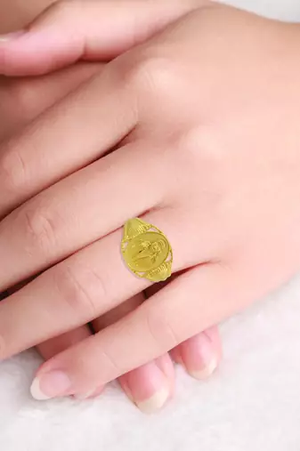 Memoir gold plated shirdi sai baba finger ring men women temple jewellery hindu god