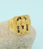 Memoir brass micron goldplated tirupati balaji fingerring men hindu spiritual temple jewellery  