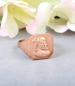 Memoir copper coated brass maratha shivaji fingerring men