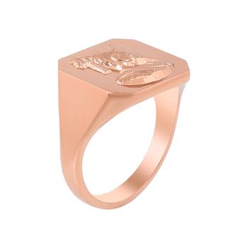 Memoir copper coated brass maratha shivaji fingerring men   2