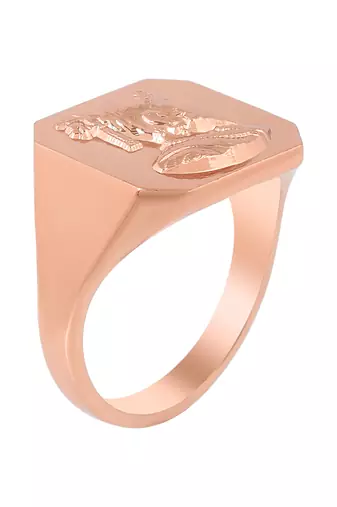 Memoir copper coated brass maratha shivaji fingerring men  