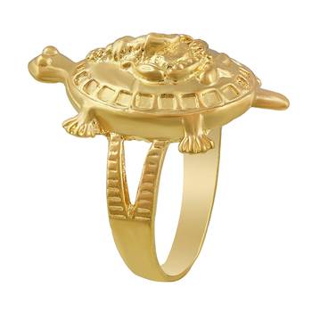 Memoir gold plated, ganesh with tortoise shape, vaastu fenghui recommended finger ring women 2