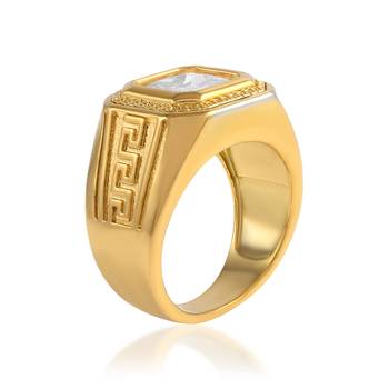 Memoir pure brass super heavy imitation diamond moissanite men engagement wedding jewellery finger ring 2
