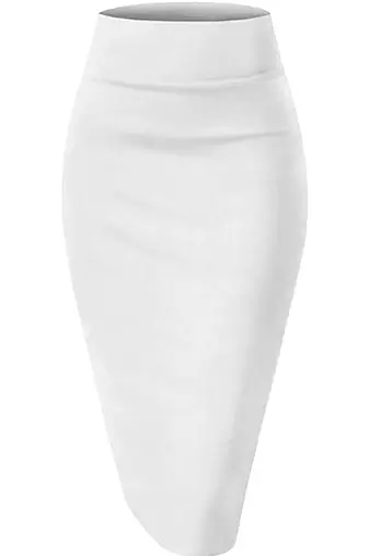 Trendmalls Women's Plain White Nylon Soft Skirt Silhoutte Shape Wear Skirt