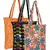 eco-friendly multicolor floral printed cotton canvas shopping bags (pack of 3)