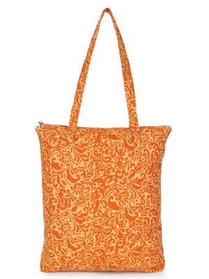 eco-friendly multicolor floral printed cotton canvas shopping bags (pack of 3) 2