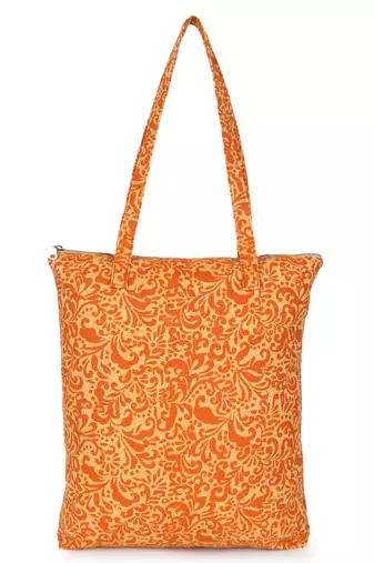 eco-friendly multicolor floral printed cotton canvas shopping bags (pack of 3)