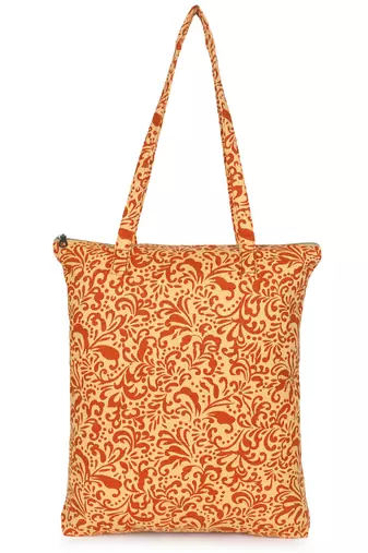 eco-friendly multicolor floral printed cotton canvas shopping bags (pack of 3)