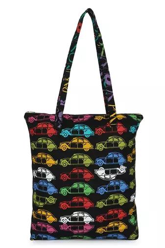 eco-friendly multicolor floral printed cotton canvas shopping bags (pack of 3)