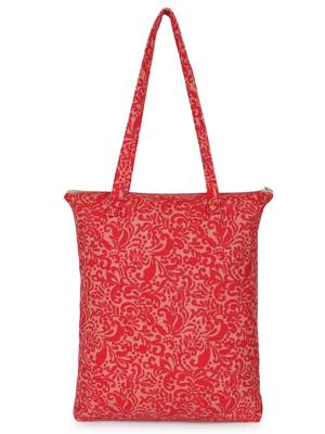 eco-friendly multicolor floral printed cotton canvas shopping bags (pack of 3) 2