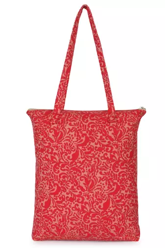 eco-friendly multicolor floral printed cotton canvas shopping bags (pack of 3)
