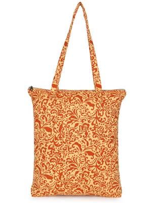 eco-friendly multicolor floral printed cotton canvas shopping bags (pack of 3) 3