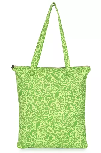eco-friendly multicolor floral printed cotton canvas shopping bags (pack of 3)