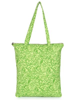 eco-friendly multicolor floral printed cotton canvas shopping bags (pack of 3) 3
