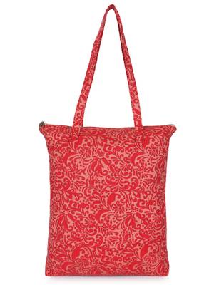 eco-friendly multicolor floral printed cotton canvas shopping bags (pack of 3) 4