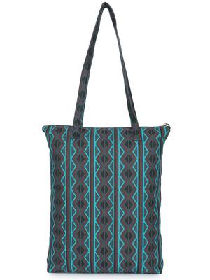 eco-friendly multicolor abstract printed cotton canvas shopping bags (pack of 3) 4
