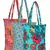 eco-friendly multicolor printed cotton canvas shopping bags (pack of 3)