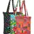 eco-friendly multicolor printed cotton canvas shopping bags (pack of 3)