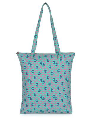 eco-friendly multicolor printed cotton canvas shopping bags (pack of 3) 4