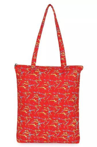 eco-friendly multicolor floral printed cotton canvas shopping bags (pack of 3)