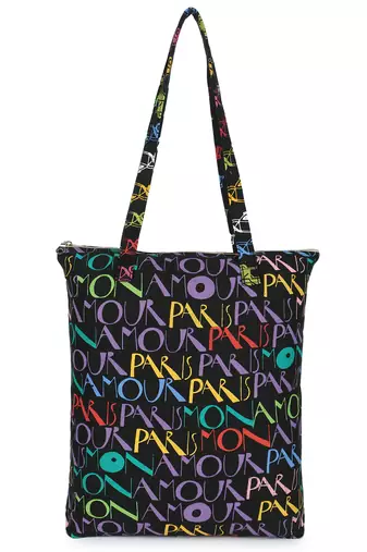 eco-friendly multicolor printed cotton canvas shopping bags (pack of 3)