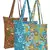 eco-friendly multicolor floral printed cotton canvas shopping bags (pack of 3)