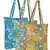 eco-friendly multicolor floral printed cotton canvas shopping bags (pack of 3)