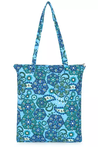 eco-friendly multicolor floral printed cotton canvas shopping bags (pack of 3)