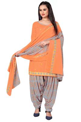 multicolor cotton blend printed unstitched salwar suit material (combo of 2) 3
