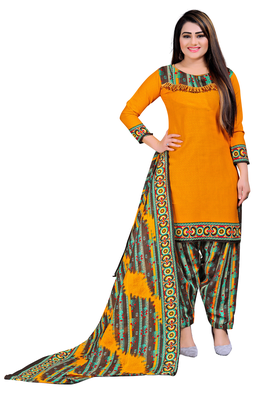 multicolor cotton blend printed unstitched salwar suit material (combo of 2) 3