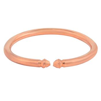 Memoir 6.50mm thick pure copper kada free size men women 1