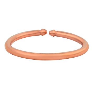 Memoir 6.50mm thick pure copper kada free size men women 2