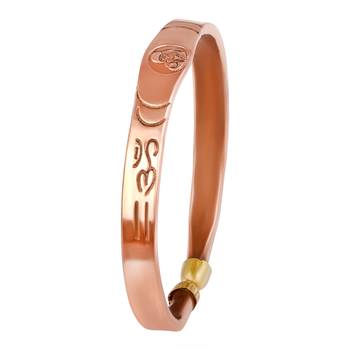 Memoir copper plated alloy sai baba bangle bracelet kada - open ended adjustable health beneficial 2